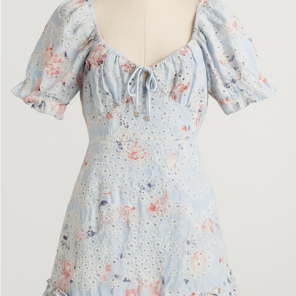 Floral Eyelet Mini Dress